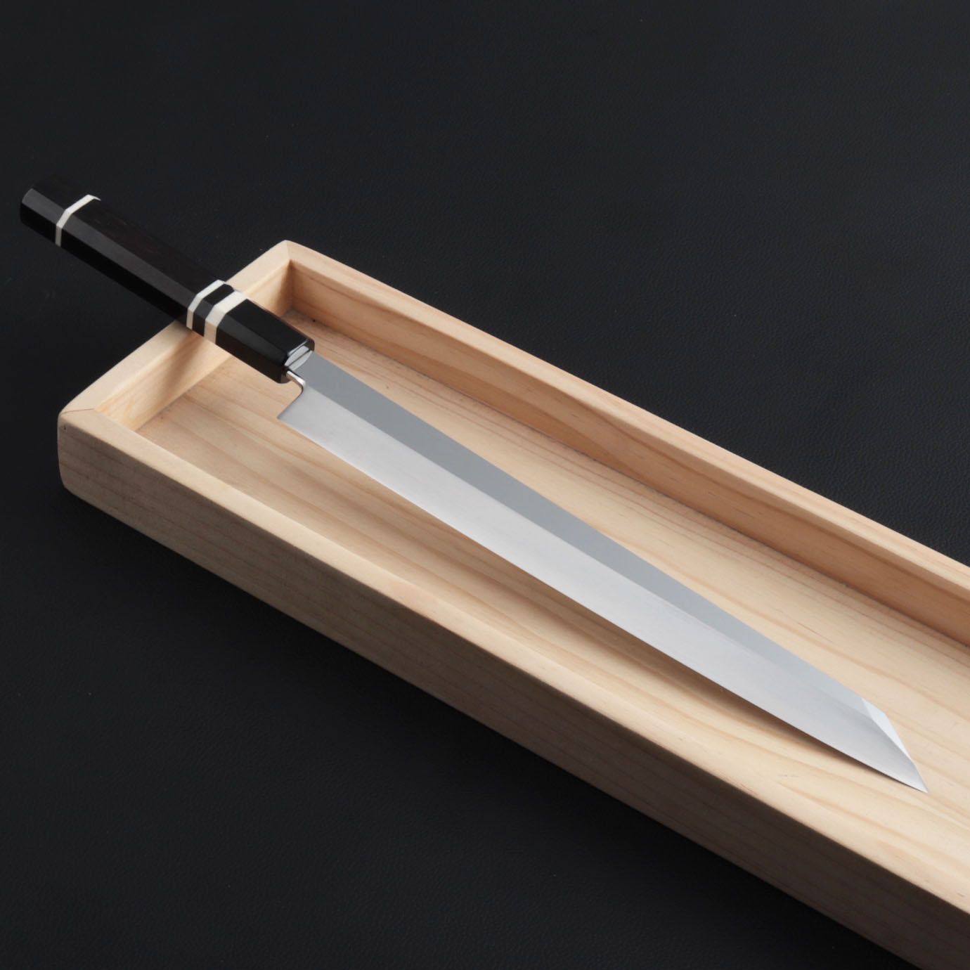 刺身包丁 切付柳刃包丁 9寸 刃渡り270mm 通常鏡面仕上げ 本刃付け 八角柄 時選択