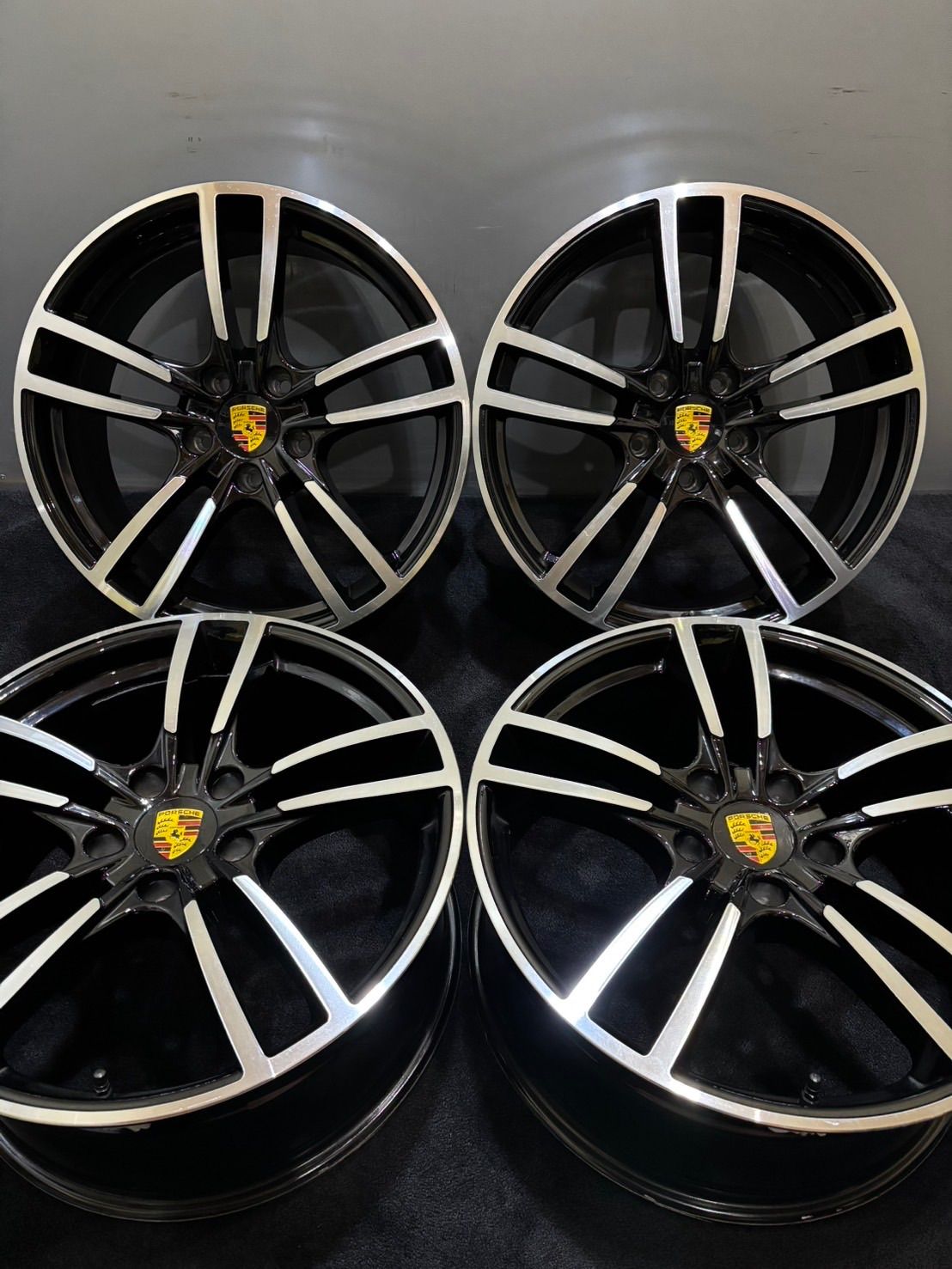 ポルシェ用 社外 アルミホイール 20インチ 9J 48 130 5H 4本 カイエン 空気圧センサー付 2-K215
