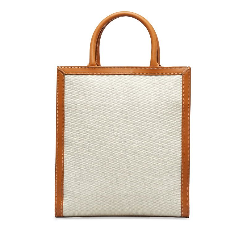 CELINE スモールバーティカルカバ 2WAY ハンドバッグ タン CELINE スモールバーティカルカバ 2WAY ハンドバッグ タン