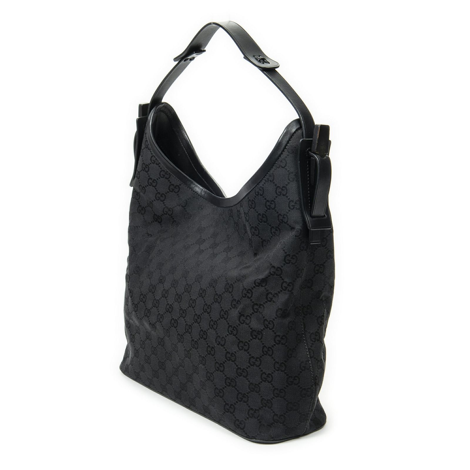 GUCCI グッチトールホーボー黒GGキャンバスA WWW_NOITHATQUANGTHANH_NET