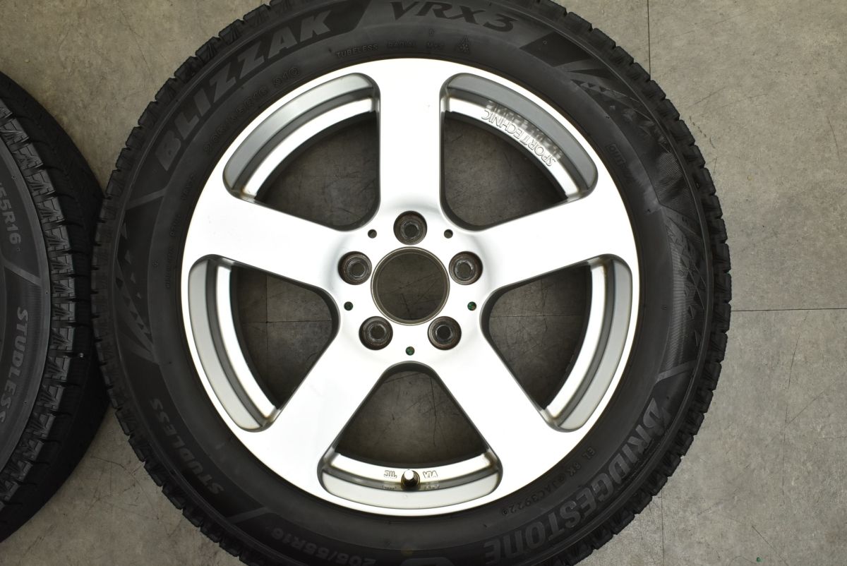 バリ溝 スポーツテクニック 16in 7J 38 PCD112 ハブ径66.5mm M12ボルト ブリヂストン ブリザックVRX3 205 55R16 ベンツ W203 Cクラス WWW_OLIVIERBERNSTEIN_COM