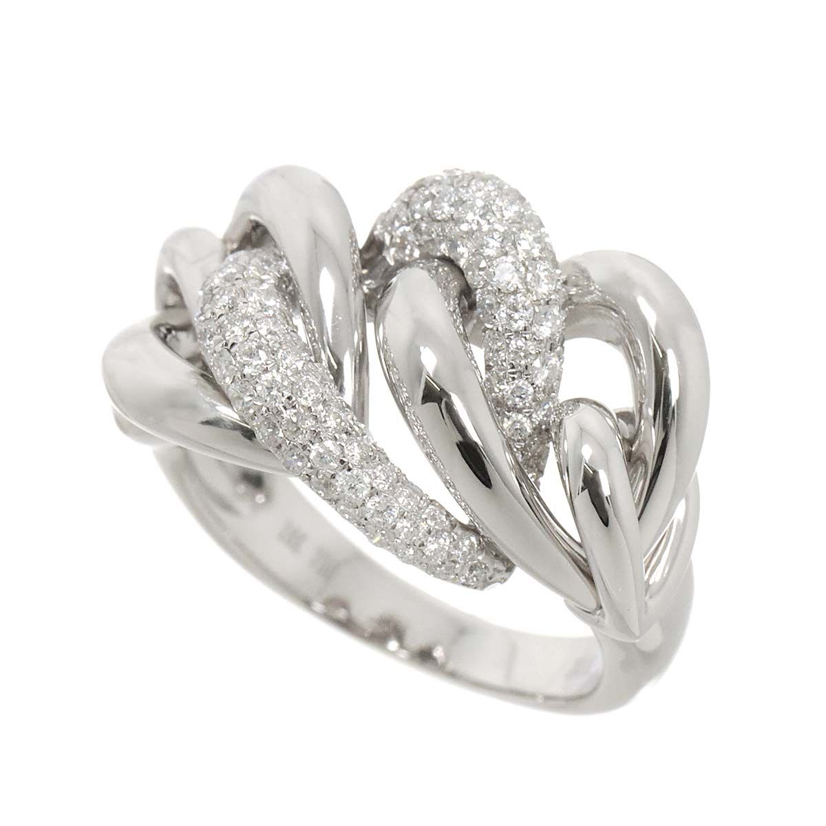 リング 13号 ダイヤ 0.81ct K18 WG ホワイトゴールド 750 指輪 Diamond  