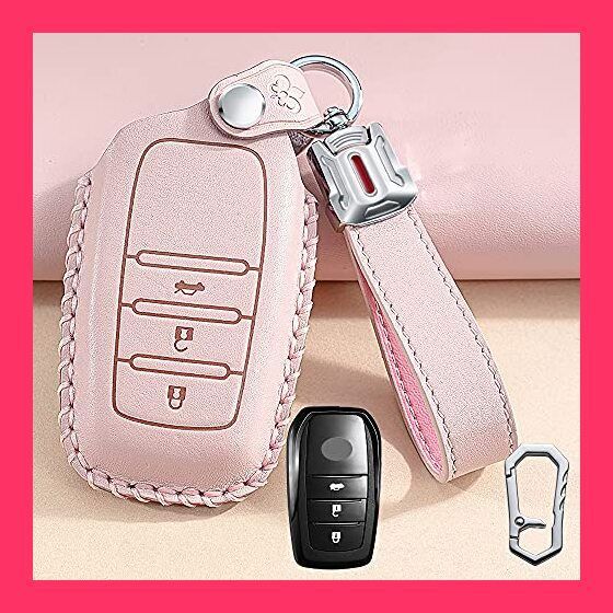 【スタッフおすすめ！】トヨタ専用 キーケース プロテクション スマート キーカバー キーホルダー オシャレ 手触りいい 高級 レザー TOYOTA 新型 ハリアー 80系 ランドクルーザー クロス等に