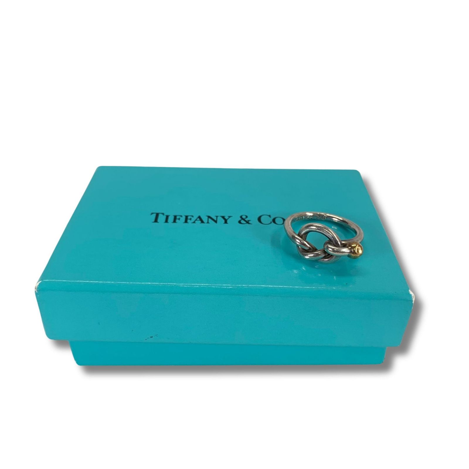 TIFFANY ティファニー 925 750 ラブノットリング 指輪 - メルカリ