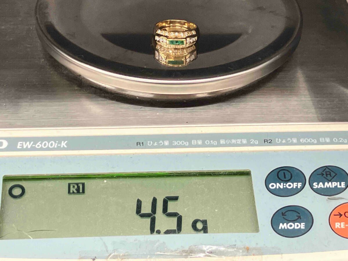 新品仕上済み 鑑別書付き】 K18(総4.5g) #12 D0.37／E0.14ct