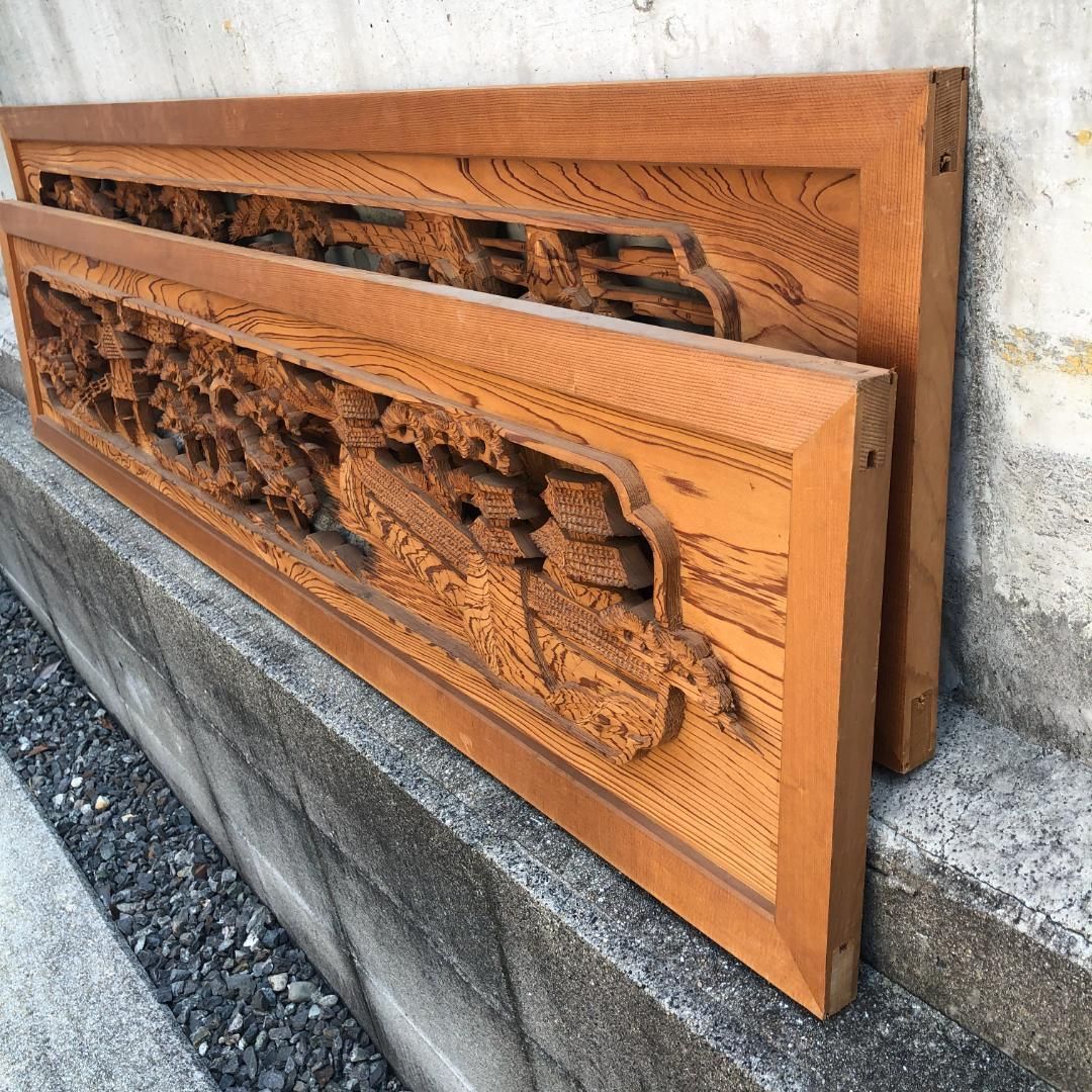 欄間2枚セット 170×38ｃｍ