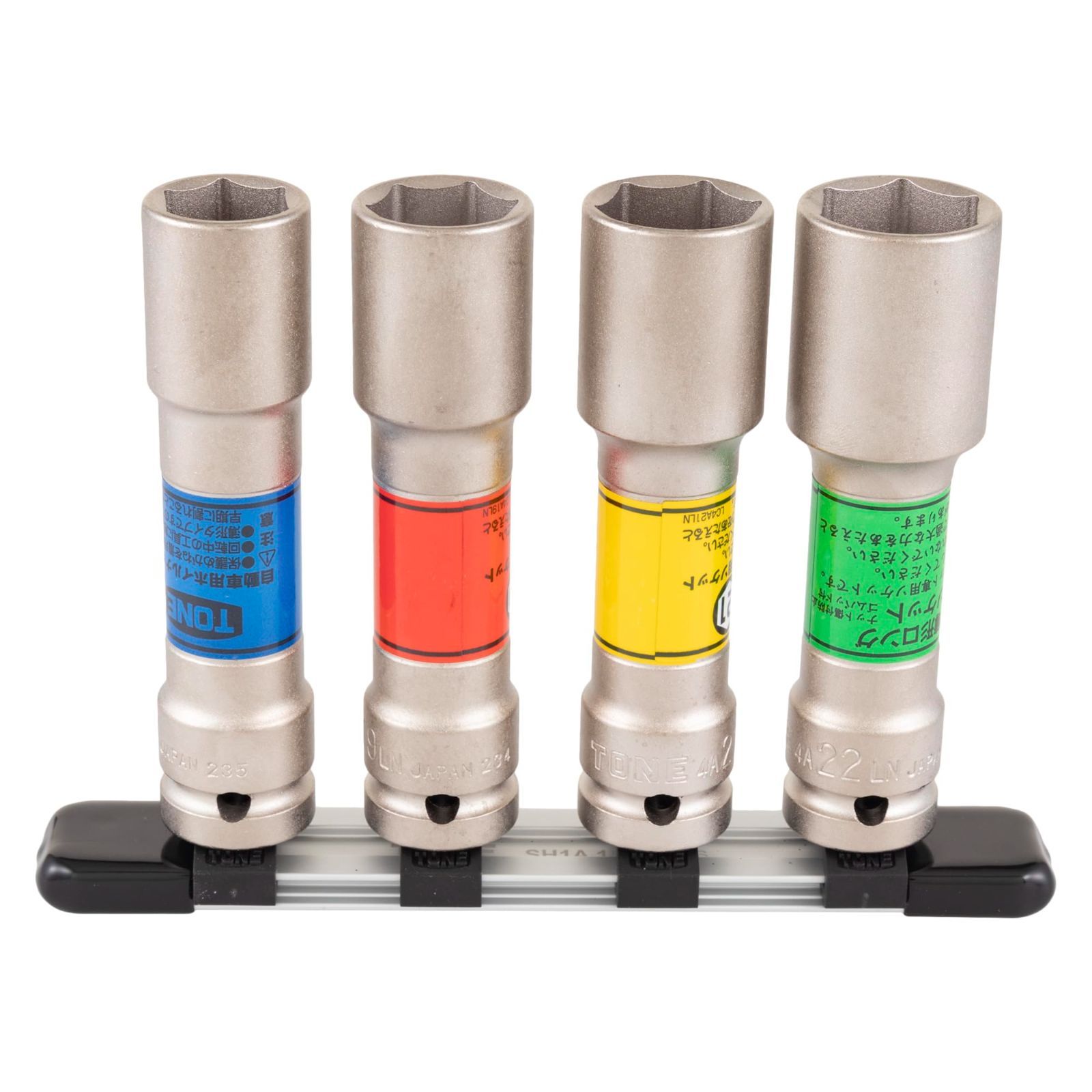 Style HA404LN 内容4点 トネ TONE インパクト用薄形ロングホイルナットソケットセット ホルダー付 HA404LN 差込角12.7mm 1|2＂ 内容4点