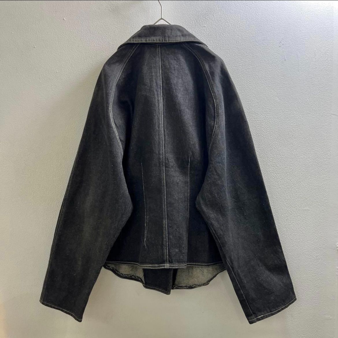 ブラックデニムジャケット 変形