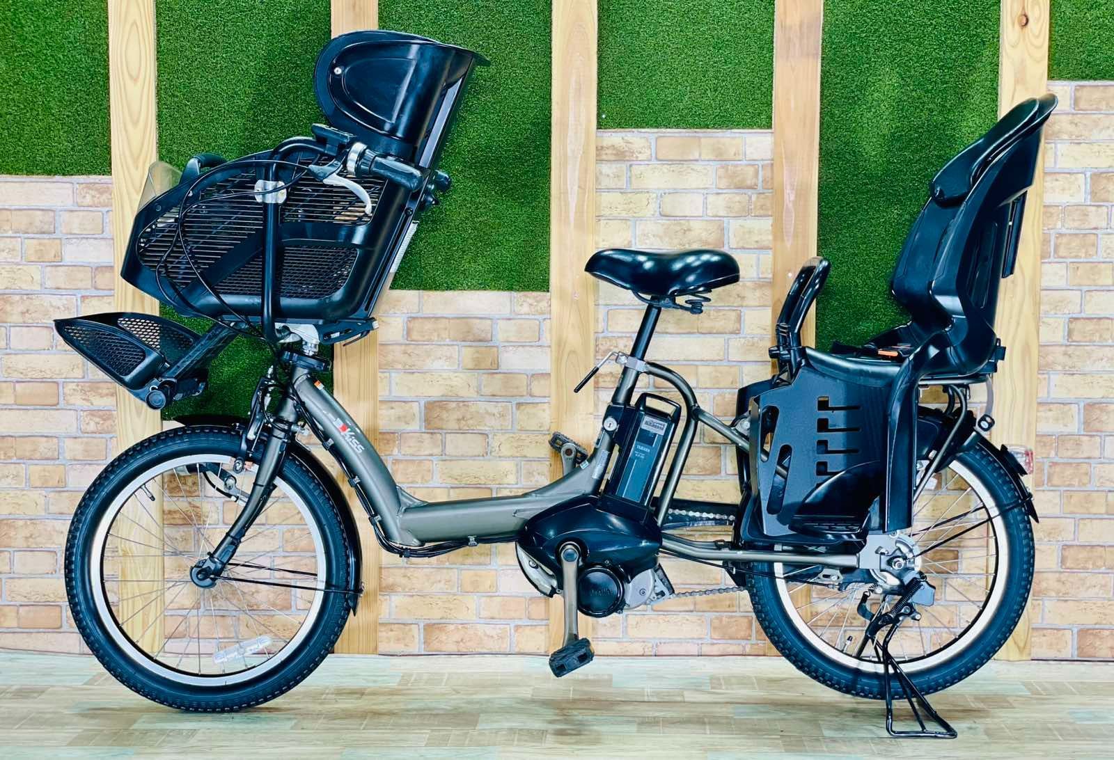 超 モデル オリーブ系 ヤマハ パスキス 電動アシスト自転車 8.7AH 超破格 子供乗せ 20インチ 完成車 PAS kiss H2542 LAWEED_CL