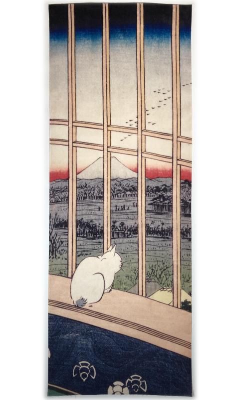 古今東西 浮世絵 手ぬぐい 歌川広重 名所江戸百景 浅草田甫酉の