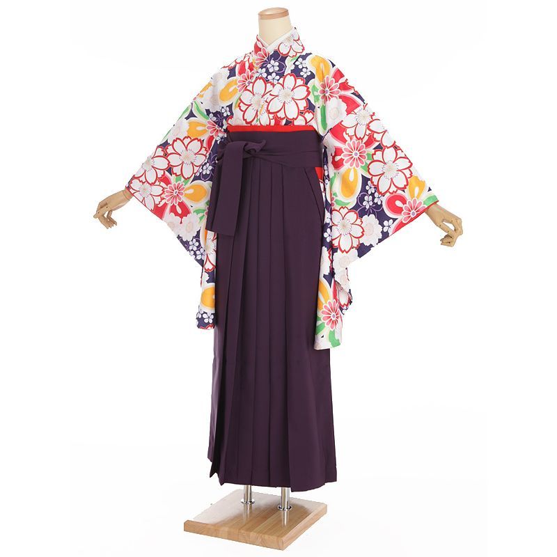 お任せ下駄つき◇うるわし上品乱菊の古典浴衣 人気の紺地ゆかた