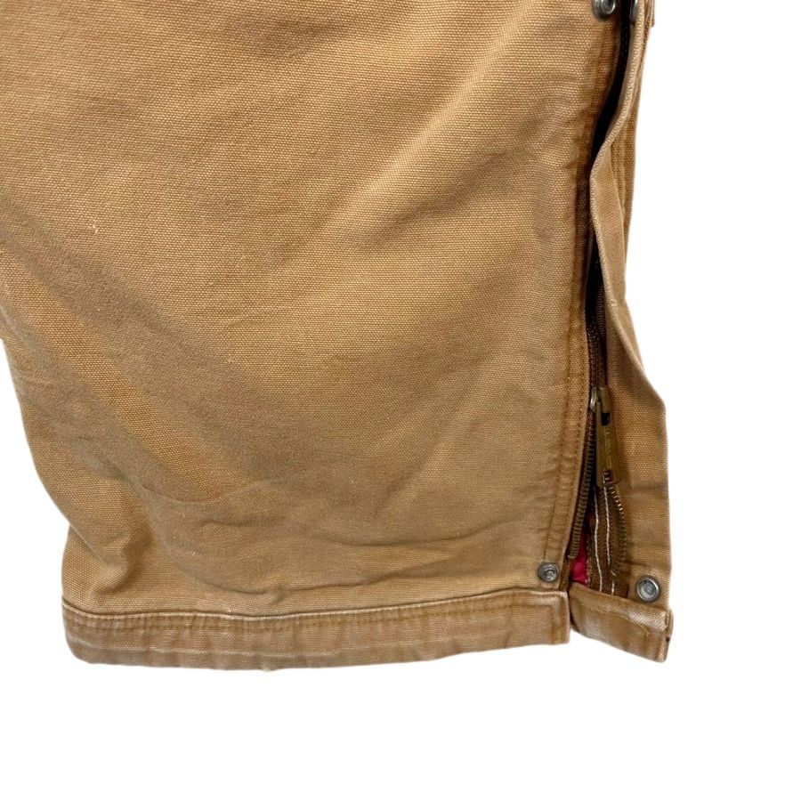 ★USA製★ Carhartt 中綿キルティング　オールインワン　つなぎ 90sUSA製カーハートcarhartt中綿入りキルティングライナーダック