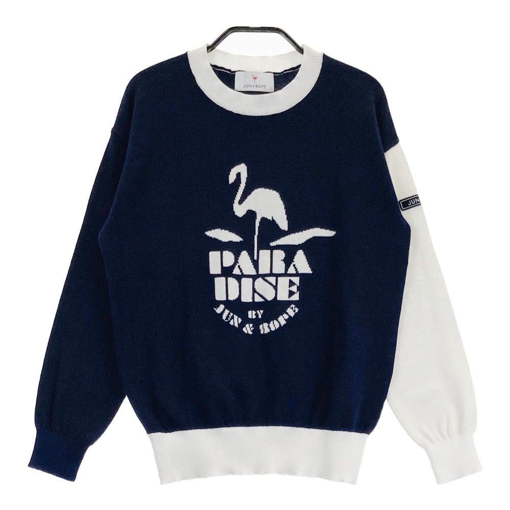 サイズ：M JUN&ROPE ジュン アンド ロペ ニットセーター ネイビー系