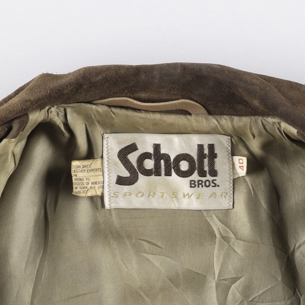 古着 70年代 ショット SCHOTT フリンジ スエードレザージャケット 