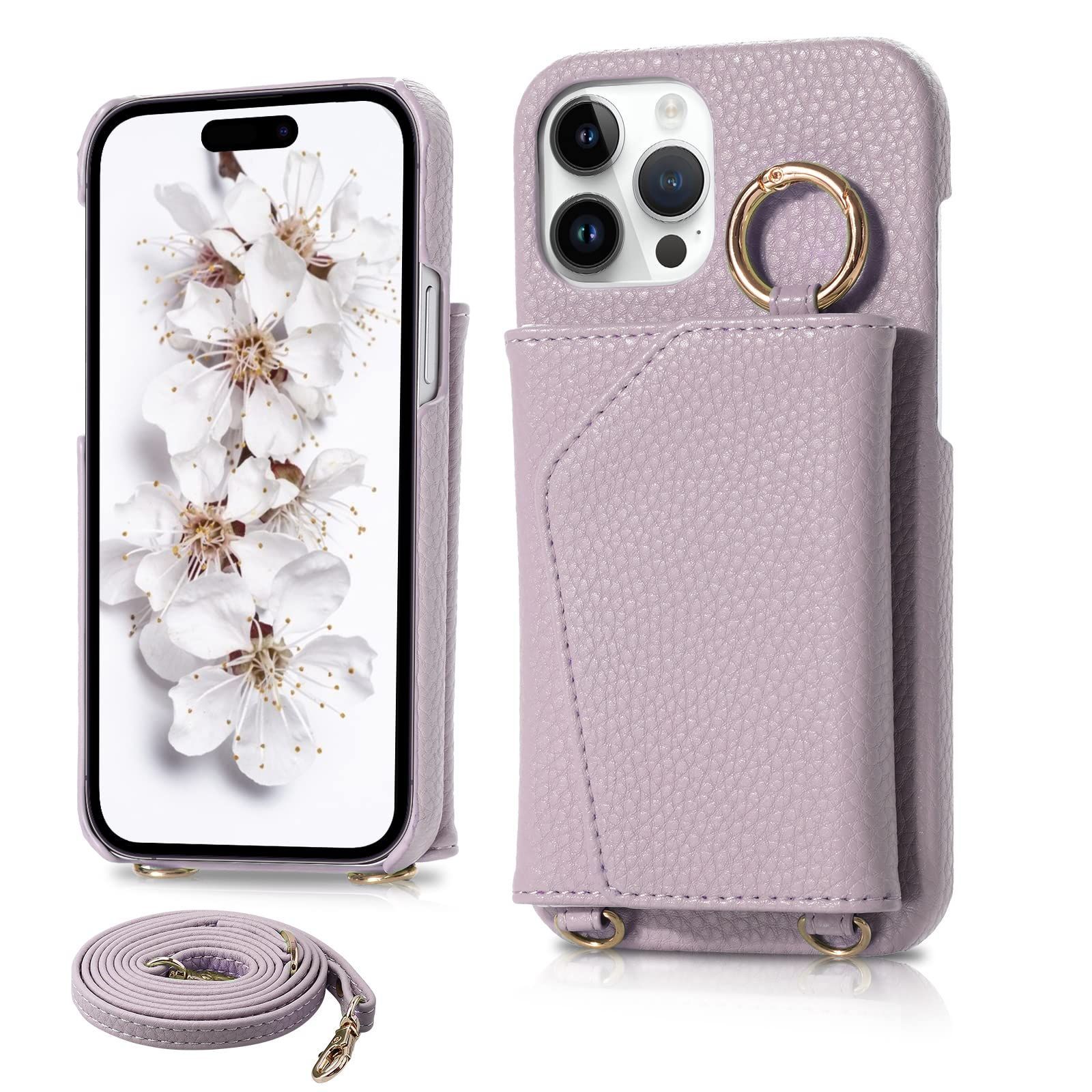 iphone 14 pro ケース 手帳型 女性 おしゃれ iphone 14 pro スマートケース 軽量薄型 シンプル アイフォン 14 プロ 携帯ケース 韓国 肩掛け 斜めがけ ストラップ iPhone 14 pro カバー 背面カードポケッ