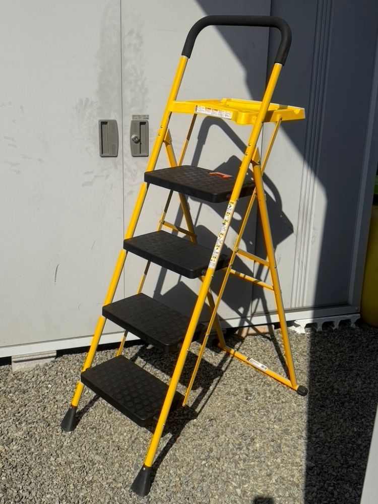 ◆徳島県お引き取り 品 配送不可◆野沢産業 継ぎ式トレイ付脚立4段