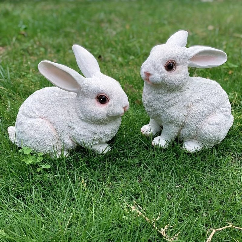 兎 ウサギ ガーデンオーナメント 置物 動物 かわいい 装飾可愛いウサギ ガーデニング 3個セット 樹脂 飾り 防水 雑貨 耐久性 装飾品 プレゼント お庭 部屋 巨大 オブジェ（種類（動物）ウサギ）（ガーデン