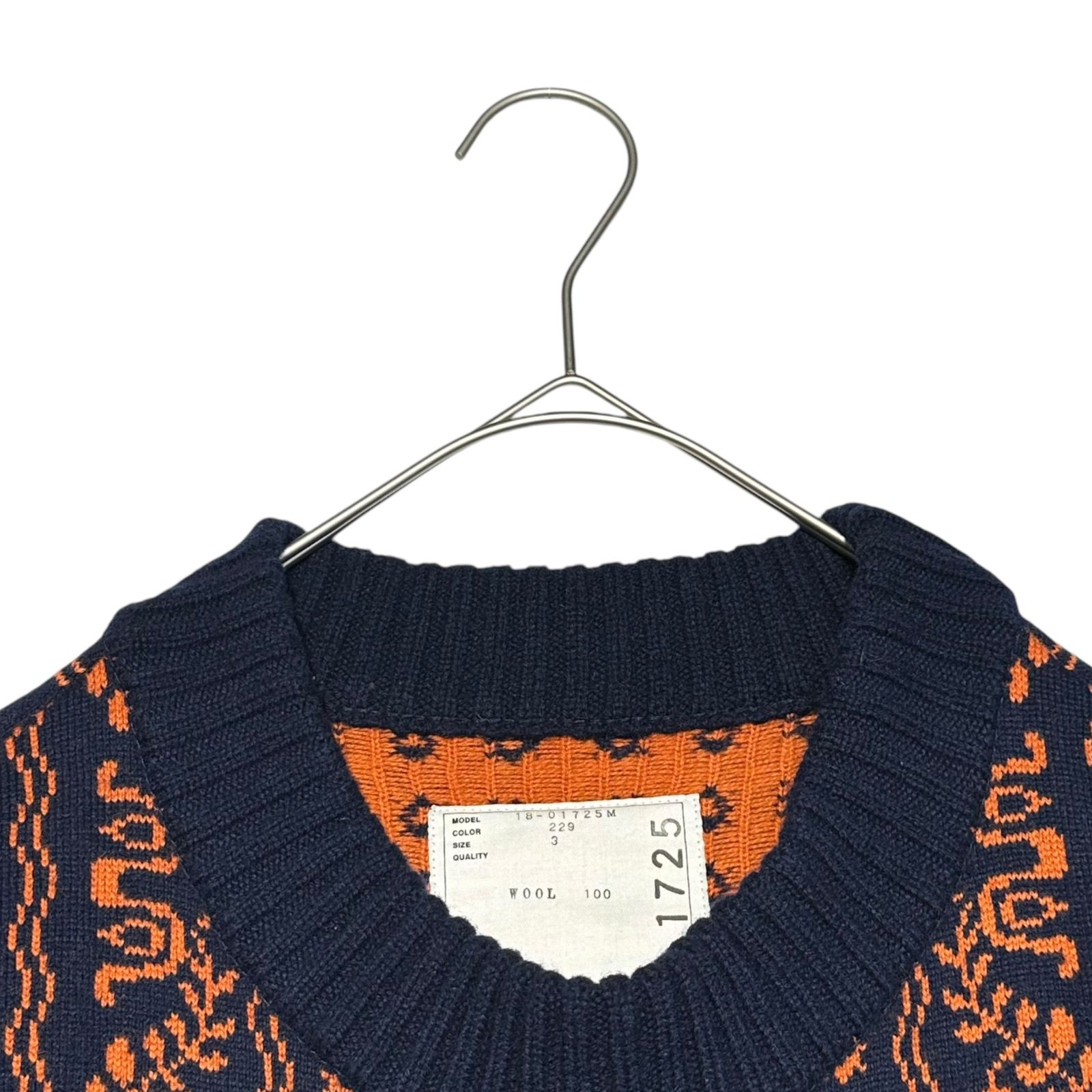 sacai サカイ レインスプーナー ペイズリーフリンジクルーネック sacai