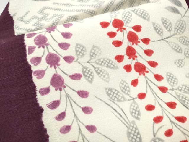 平和屋着物○摺型友禅 京都 多ち花 全通柄 九寸