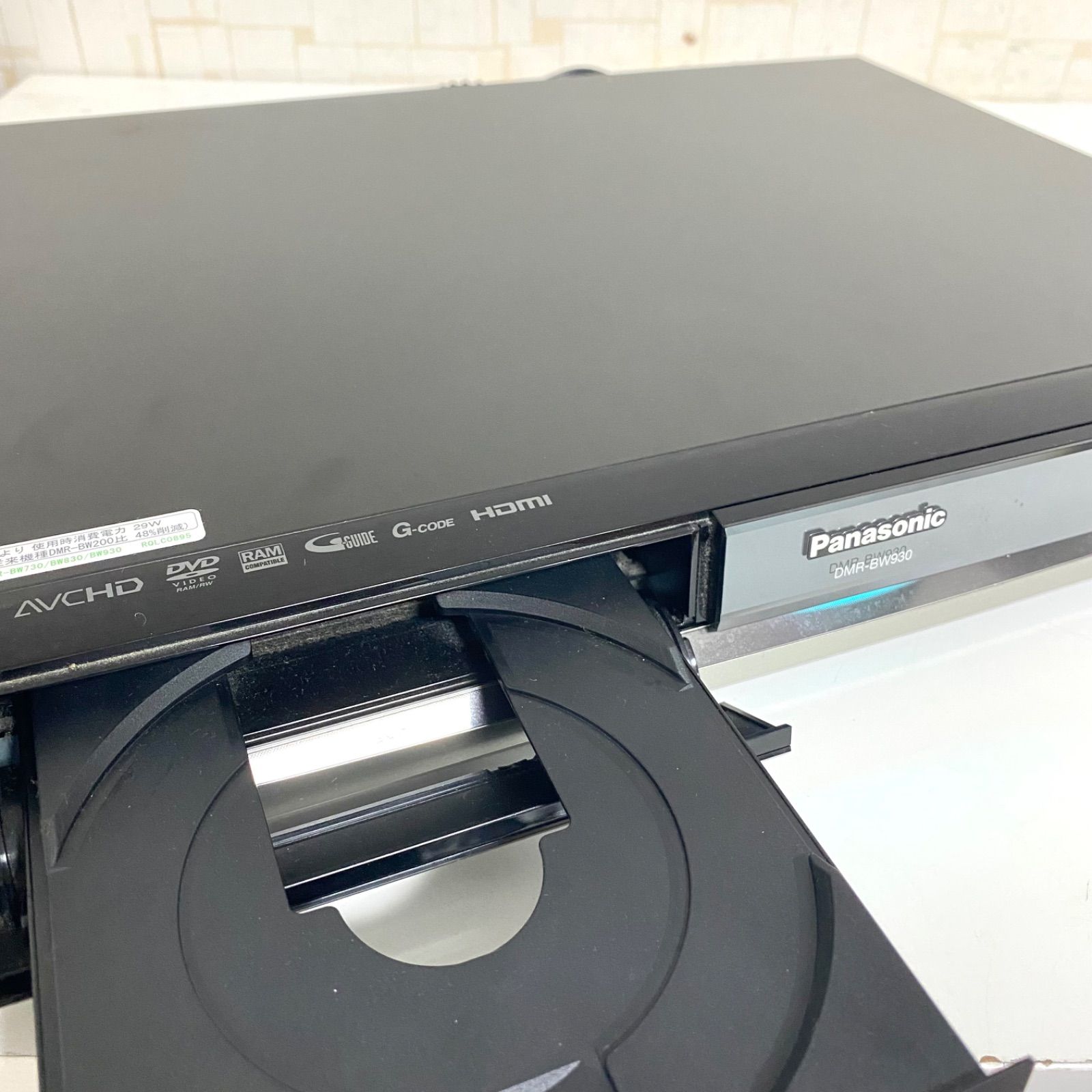 Panasonic パナソニック DMR-BW930 ブルーレイディスクレコーダー リモコン付き