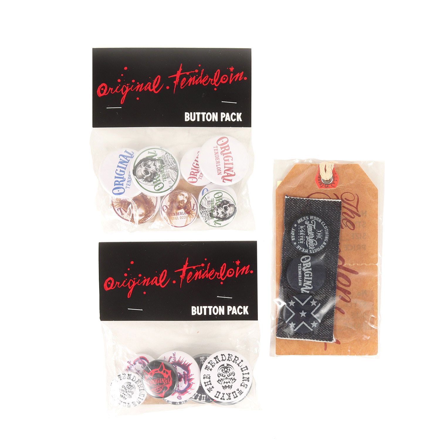 新品】TENDERLOIN テンダーロイン 缶バッチ セット 3種 (BOTTON PACK