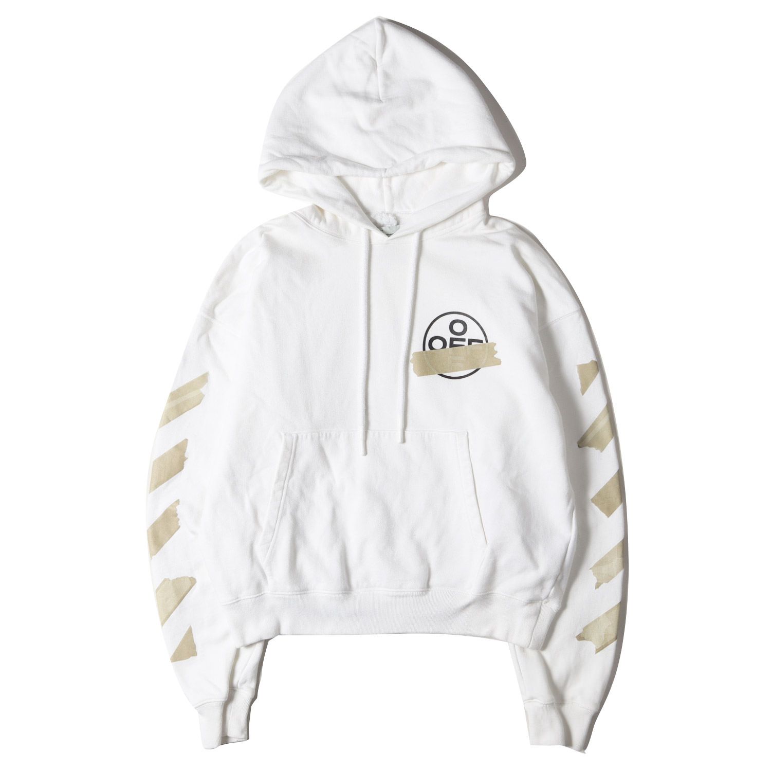 オフホワイト　パーカーS　オーバーサイズ　テープ OFF-WHITE オフホワイト パーカー サイズ:M 20SS テープ アロー