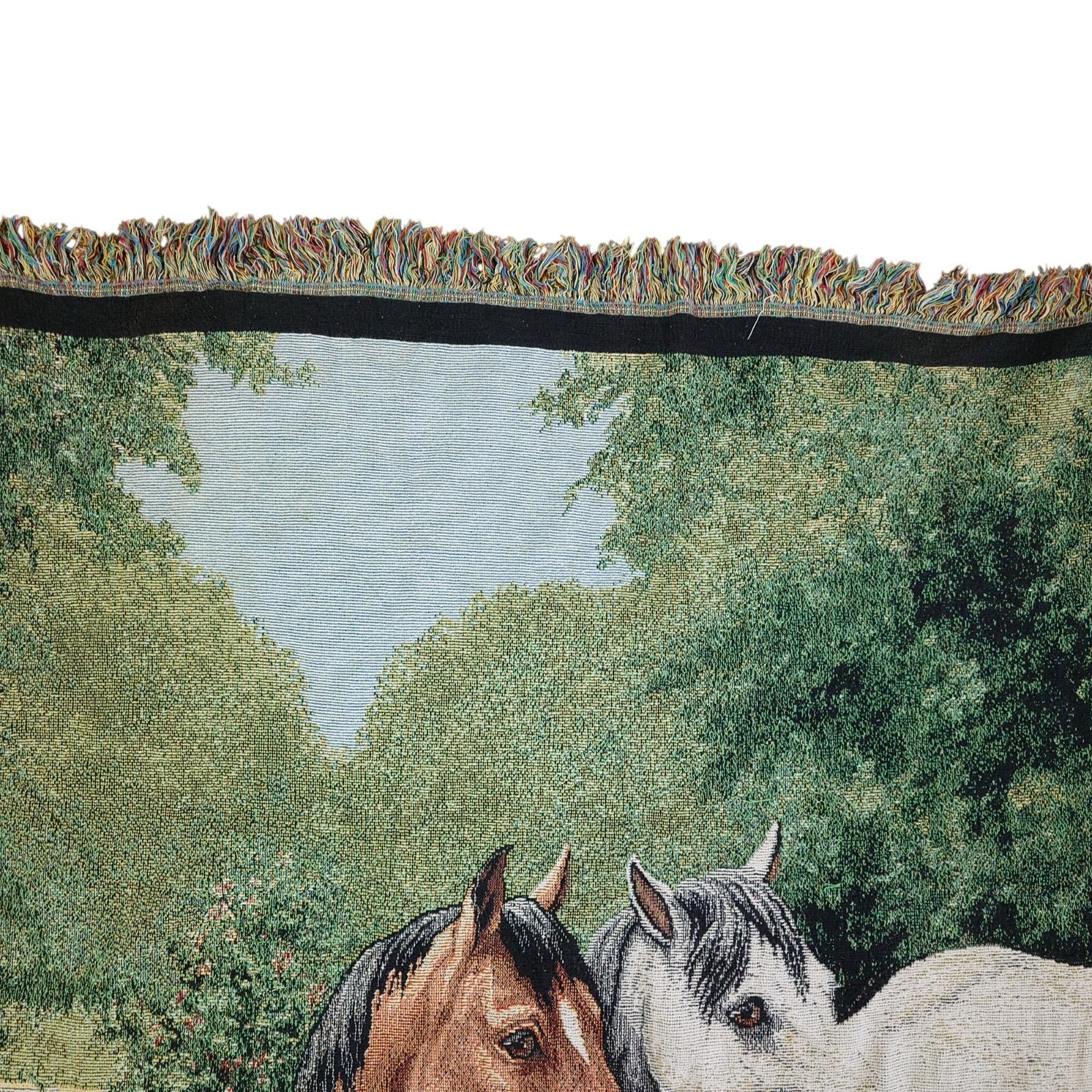 ビンテージ 馬 ホース 馬画 競馬 ラグ マット タペストリー レトロ 当時物 ビンテージ 馬 ホース 馬画 競馬 ラグ マット タペストリー レトロ 当時物