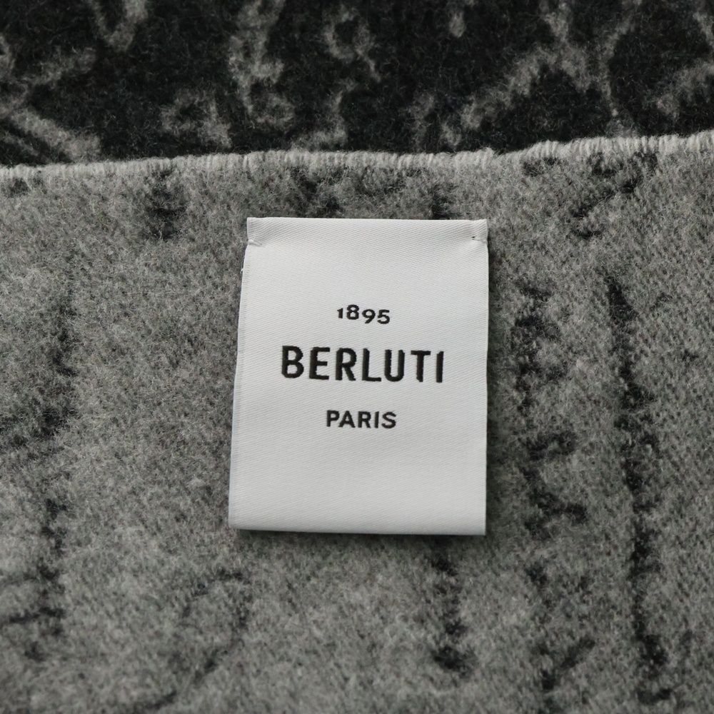 スクリット総柄マフラー ブラック