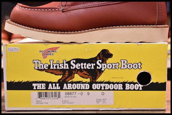 新品8.5D犬タグ18年レッドウィング 8877 ロング アイリッシュセッター 新品8.5D犬タグ18年レッドウィング 8877 ロング アイリッシュ