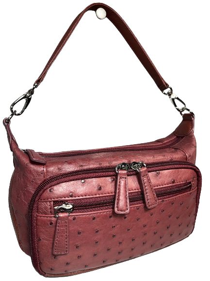 最後のお値下げです！　オーストリッチレザー　フルポイント 3WAYバッグ　 赤 最後のお値下げです！ オーストリッチレザー フルポイント 3WAY