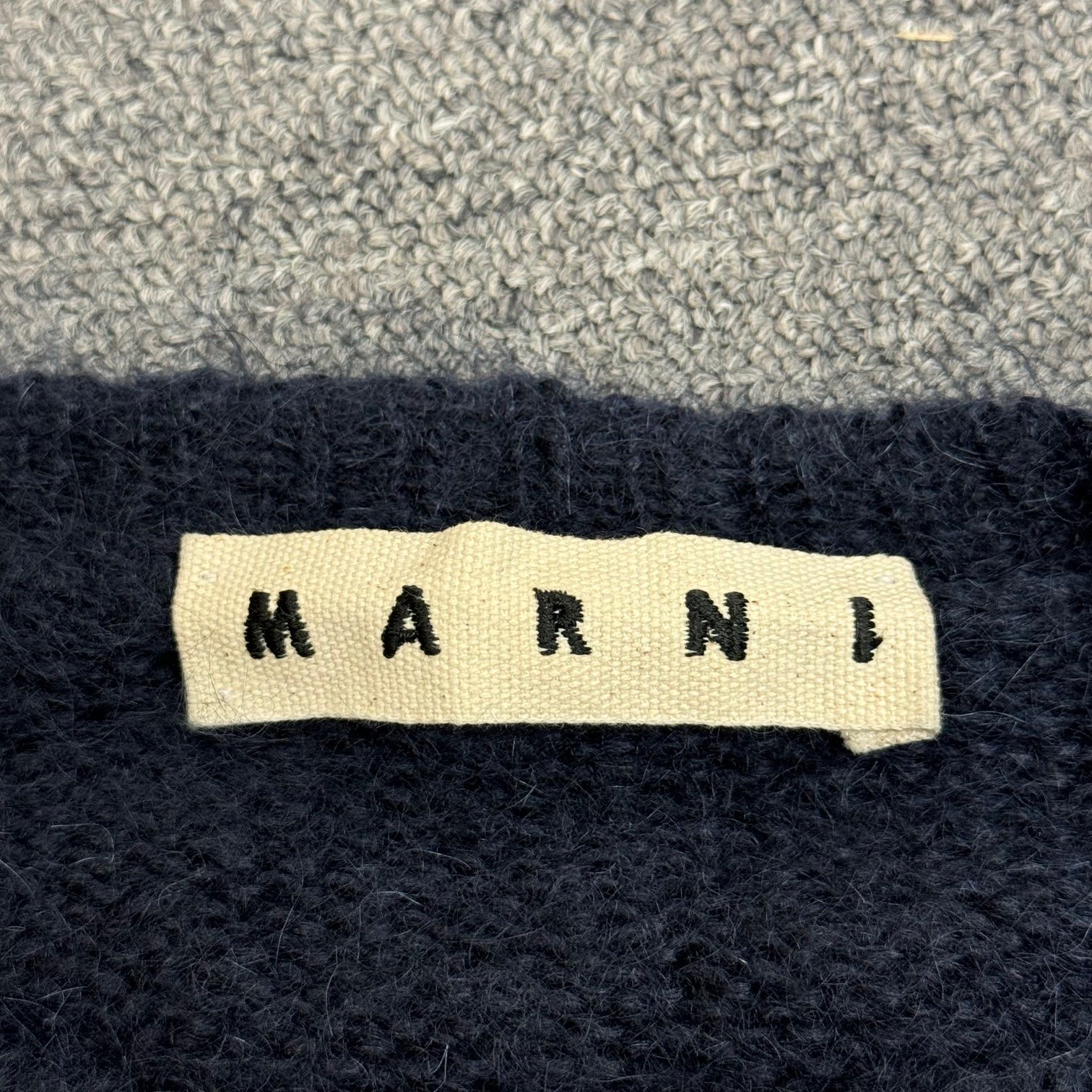 MARNI グラデーションニットセーターブルー