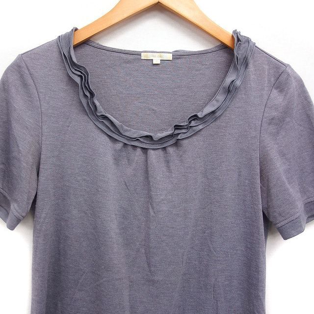 トゥービーシック TO BE CHIC フリルネック カットソー Tシャツ 半袖 2 