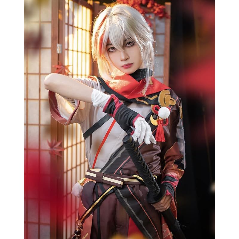 在庫 神併 楓原万葉 コスプレ衣装 原神 ウィッグ付き 仮装 イベント 大人用 文化祭 Genshin コスプレ コスチューム ステージ服 楓原万葉 ウィッグ付き XL