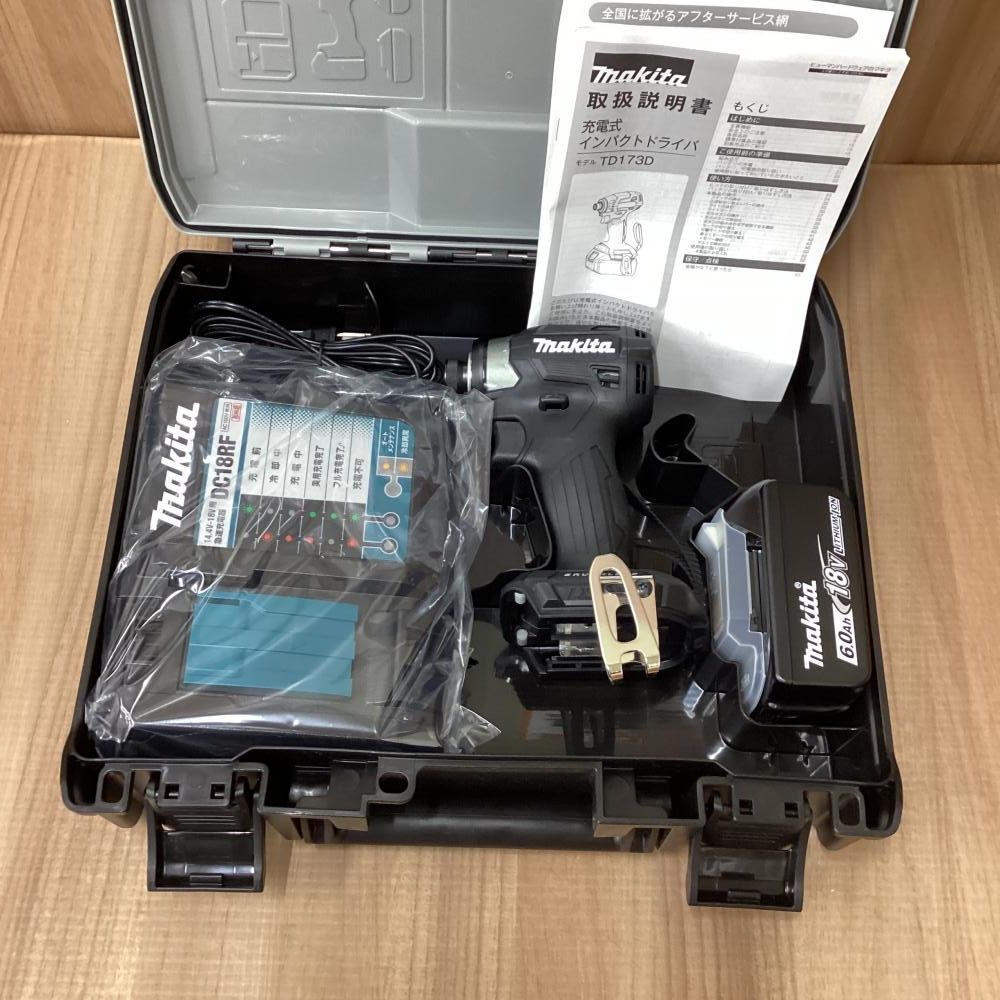 makita|マキタ TD173DZB 18V充電式インパクトドライバ 黒 ケース バッテリ1個付<