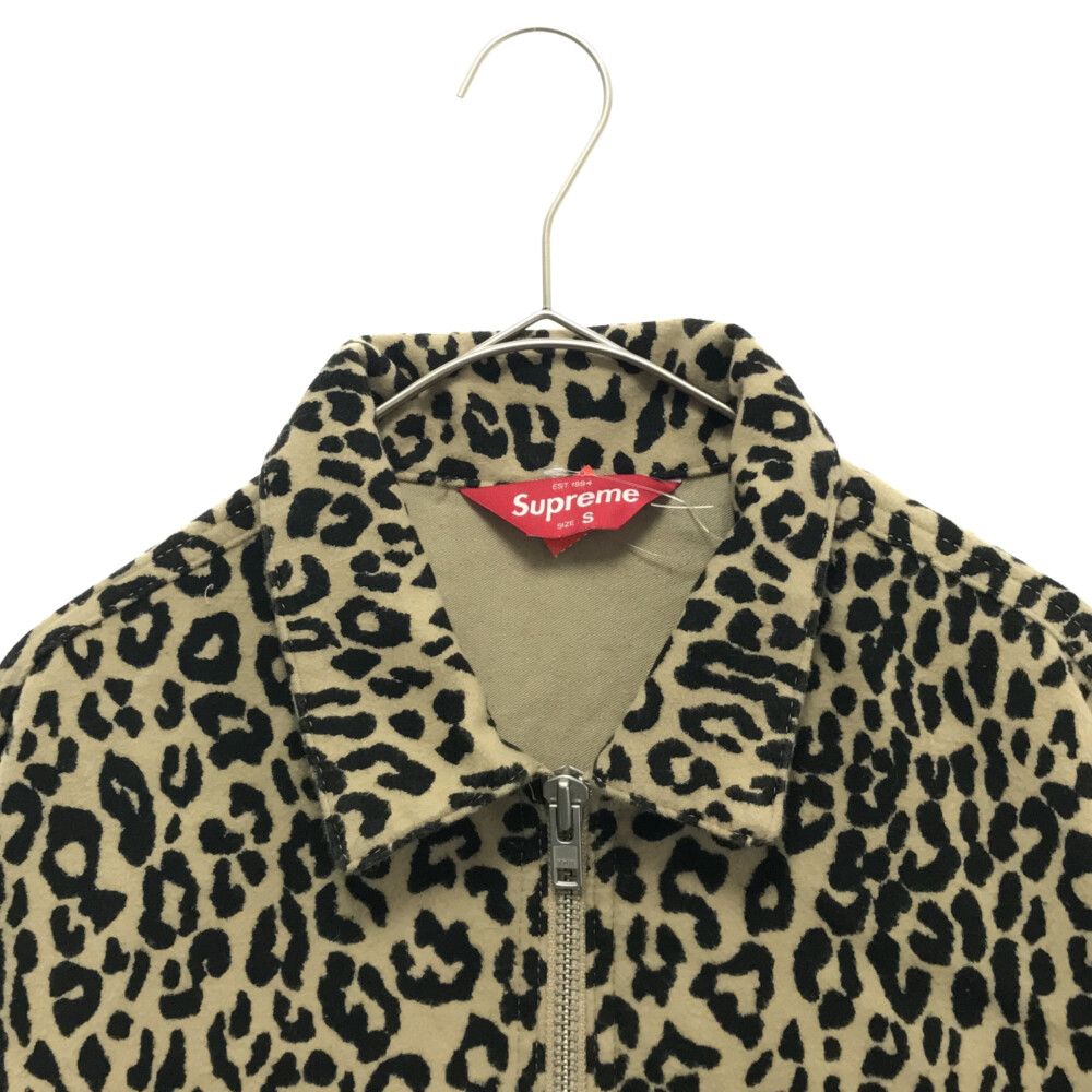 SUPREME (シュプリーム) 22AW Moleskin Work Jacket Leopard レオパード柄モールスキンワークジャケット  ベージュ - メルカリ