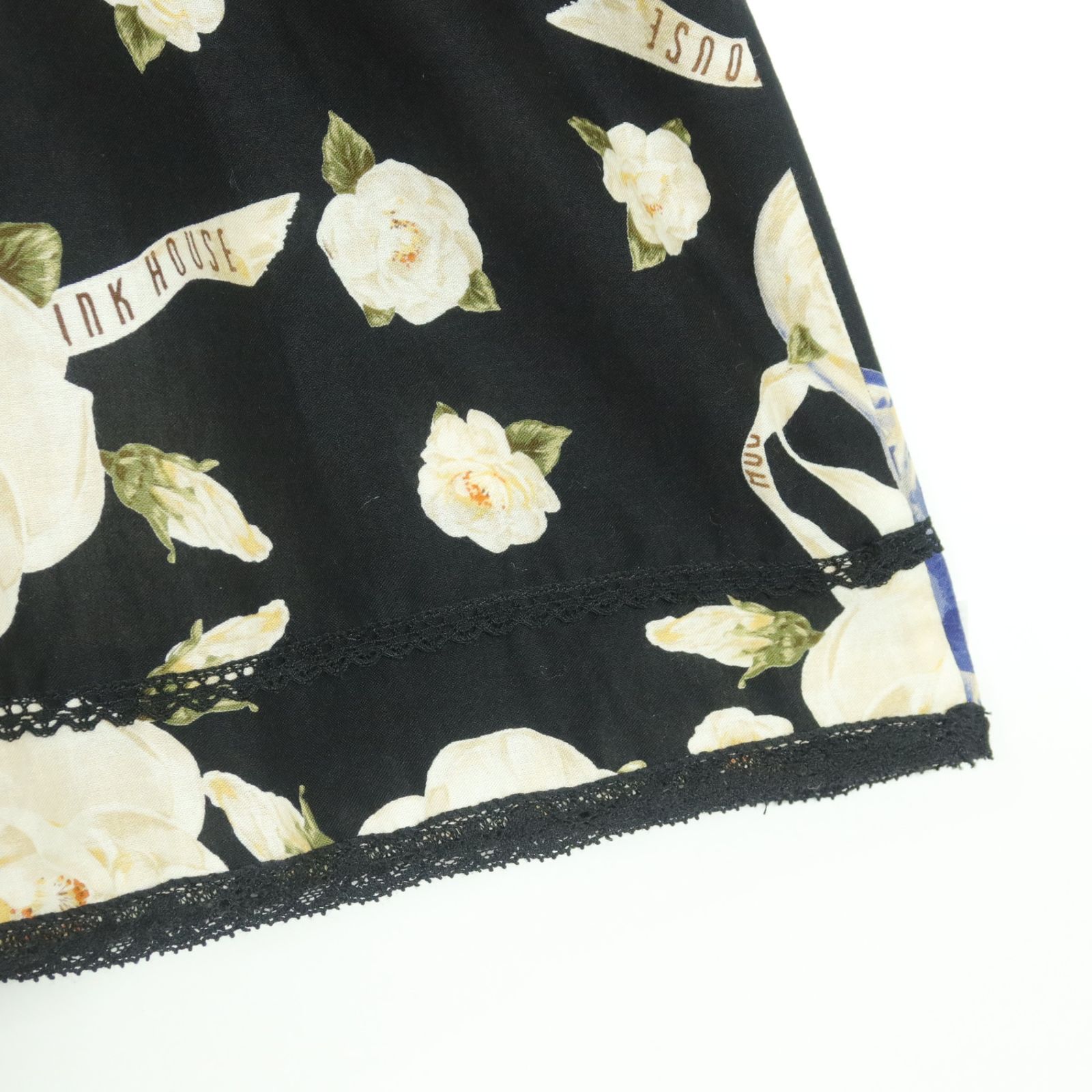 美品】ピンクハウス☆豪華！レース付きかぶせ段々フリル♪ローン