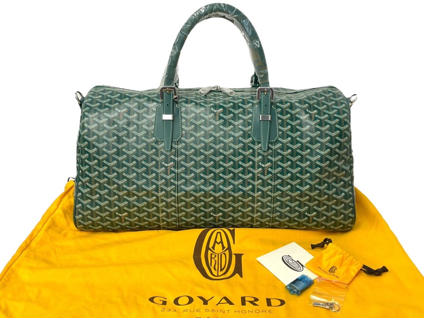 【美品は本日発送】GOYARD幾何学模様 ボストンバッグ ポーチ付き 美品は本日発送】GOYARD幾何学模様 ボストンバッグ ポーチ付き