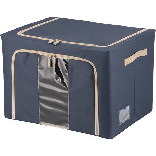 まとめ 窓付＆積み重ね収納ボックス ７２Ｌ ＢＬ ×6セット