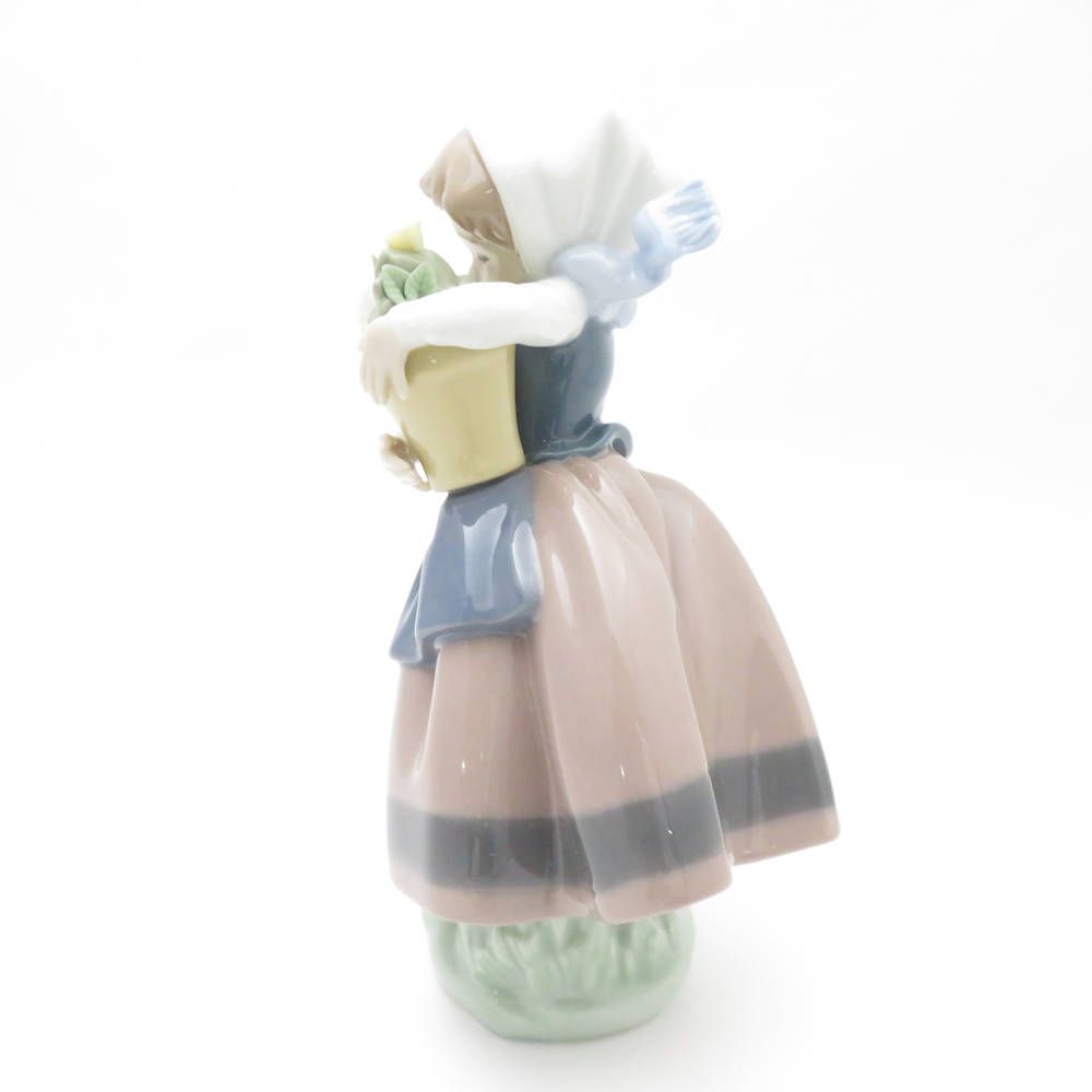 美品 LLADRO リヤドロ 5223 春が来た フィギュリン 1点 置物 花