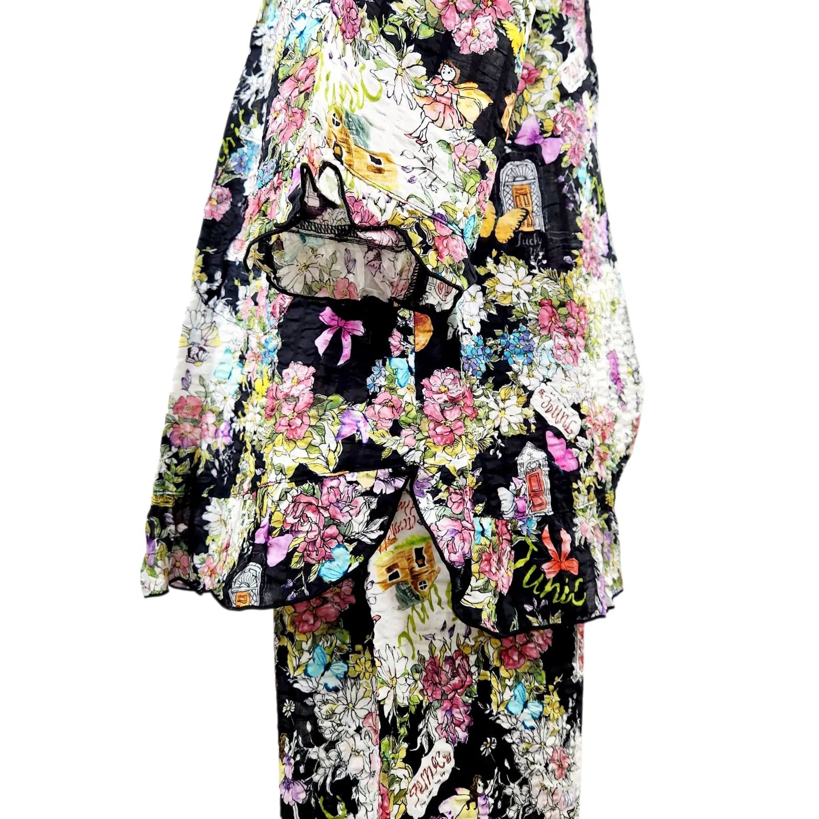 鴨居羊子　TUNIC パジャマ　7分袖　綿100%ローンサッカー　軽くて涼しい チュニック 期間限定30％OFF SALE TUNIC チュニック 鴨居羊子 7