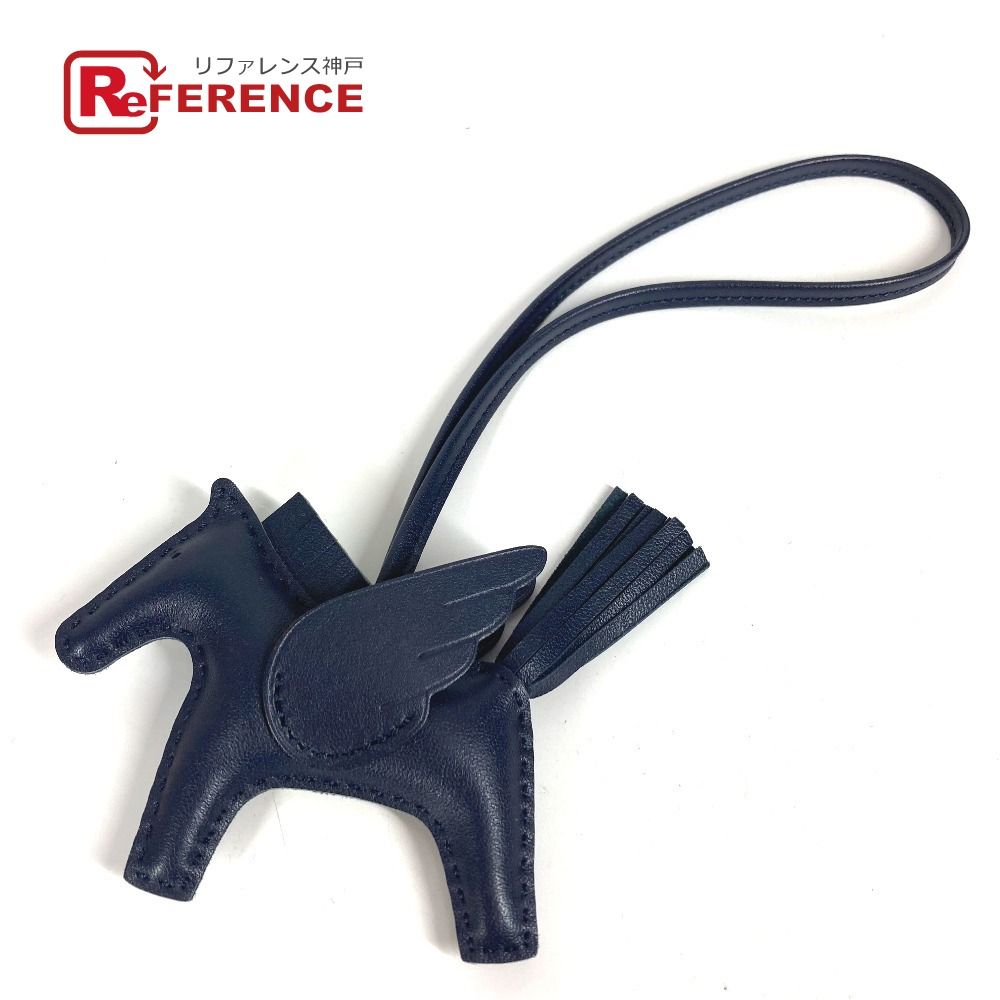 HERMES エルメス チャーム ペガサスPM ペガサス PM アニョーミロ ネイビー