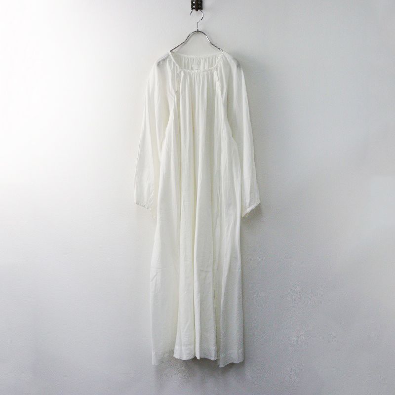 定価26400円 ローブデポー ROBE de PEAU R181 AIRY GATHER ONE PIECE エアリーギャザーワンピース F ホワイト 2400014358636