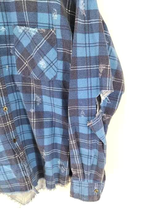 アンユーズド UNUSED damage check nel shirt メン - メルカリ