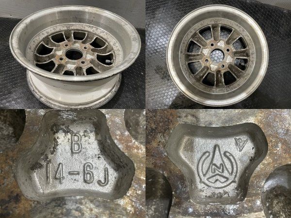 旧車ホイール ワタナベ タイプB 社外ホイール 14インチ 1本 6J4HPCD114 