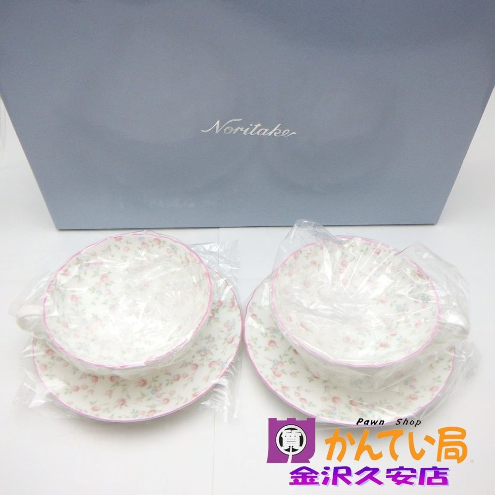 ベビーグッズも大集合 ノリタケ 未使用】Noritake キューティーローズ ペア ティー碗皿 食器