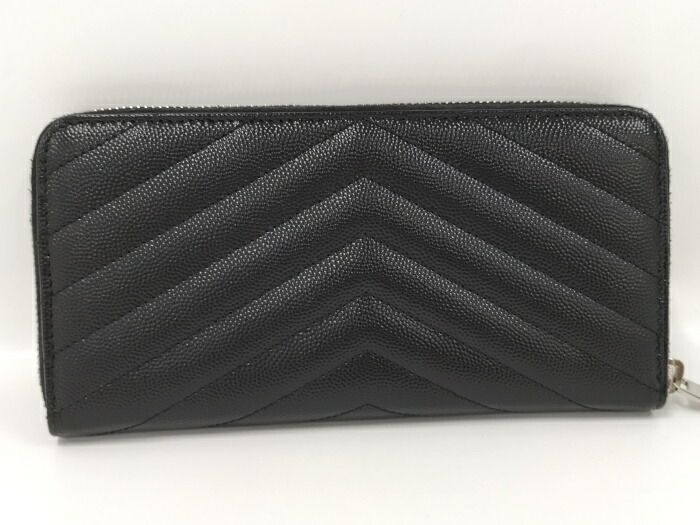 ✨美品✨サンローラン　長財布　ラウンドファスナー カサンドラ　レザー　ブラック 美品✨サンローラン 長財布 ラウンドファスナー カサンドラロゴ