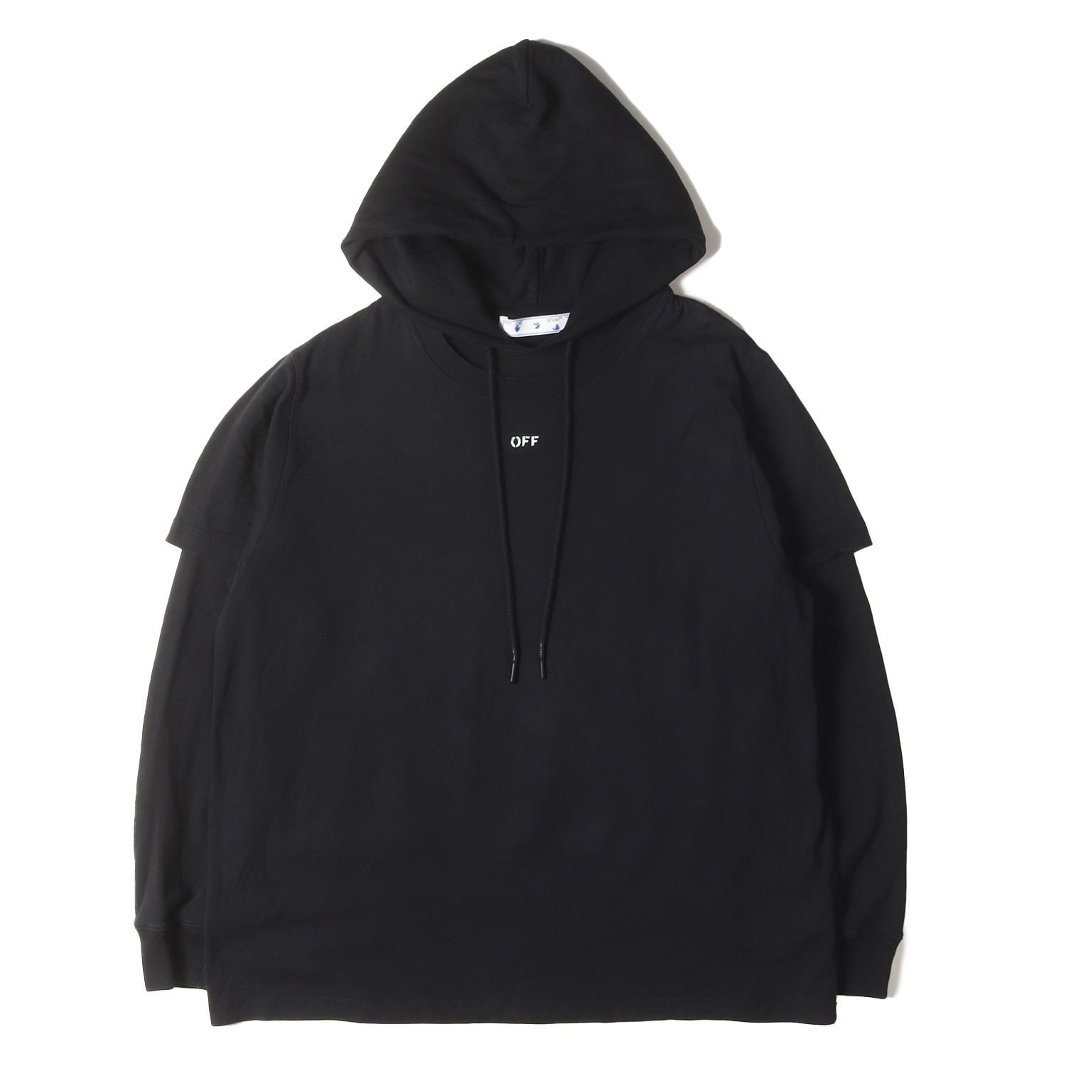 OFF-WHITE オフホワイト パーカー ブラック 黒 サイズ:L | 20AW 