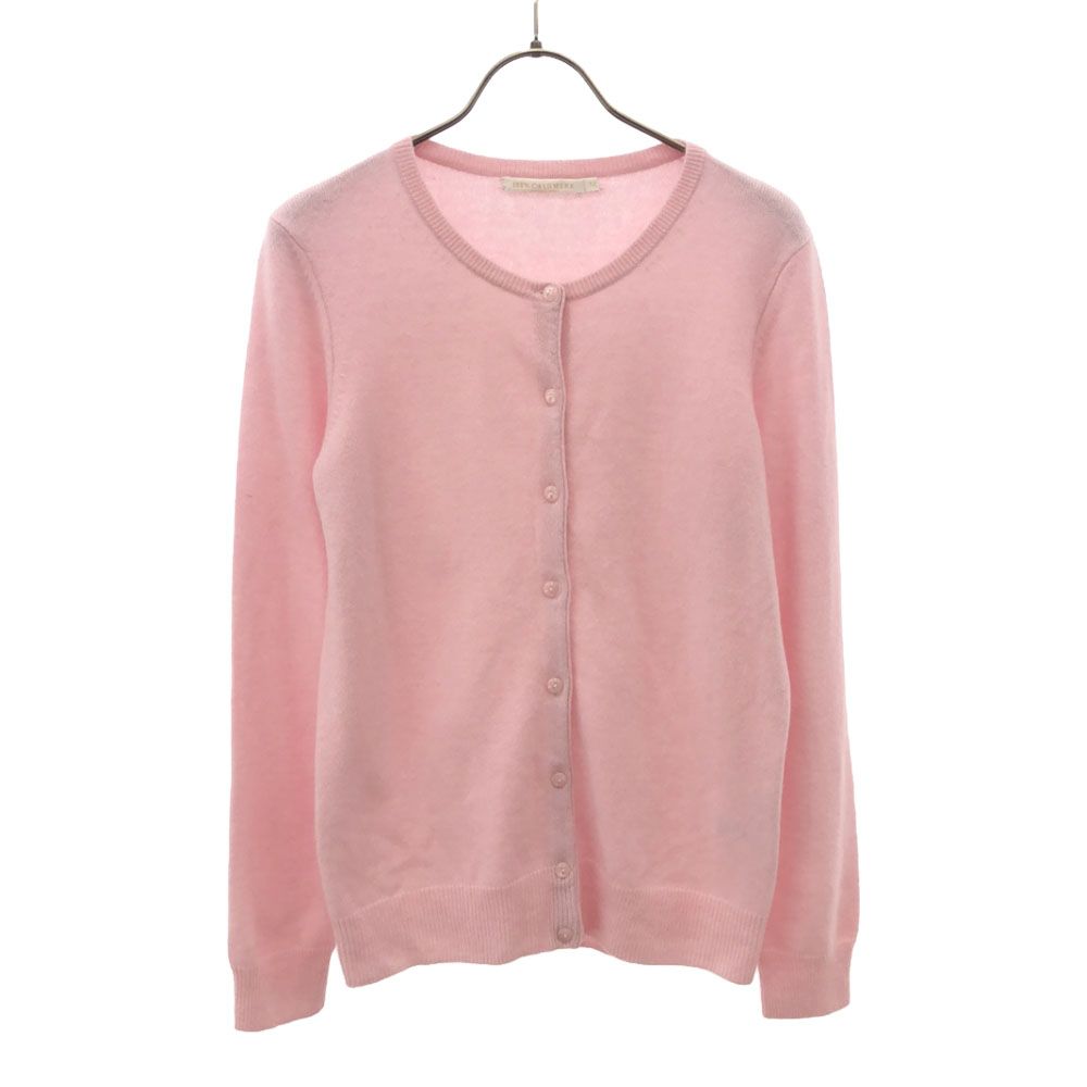ユニクロ カシミヤ100% 長袖 ニットカーディガン M ピンク UNIQLO