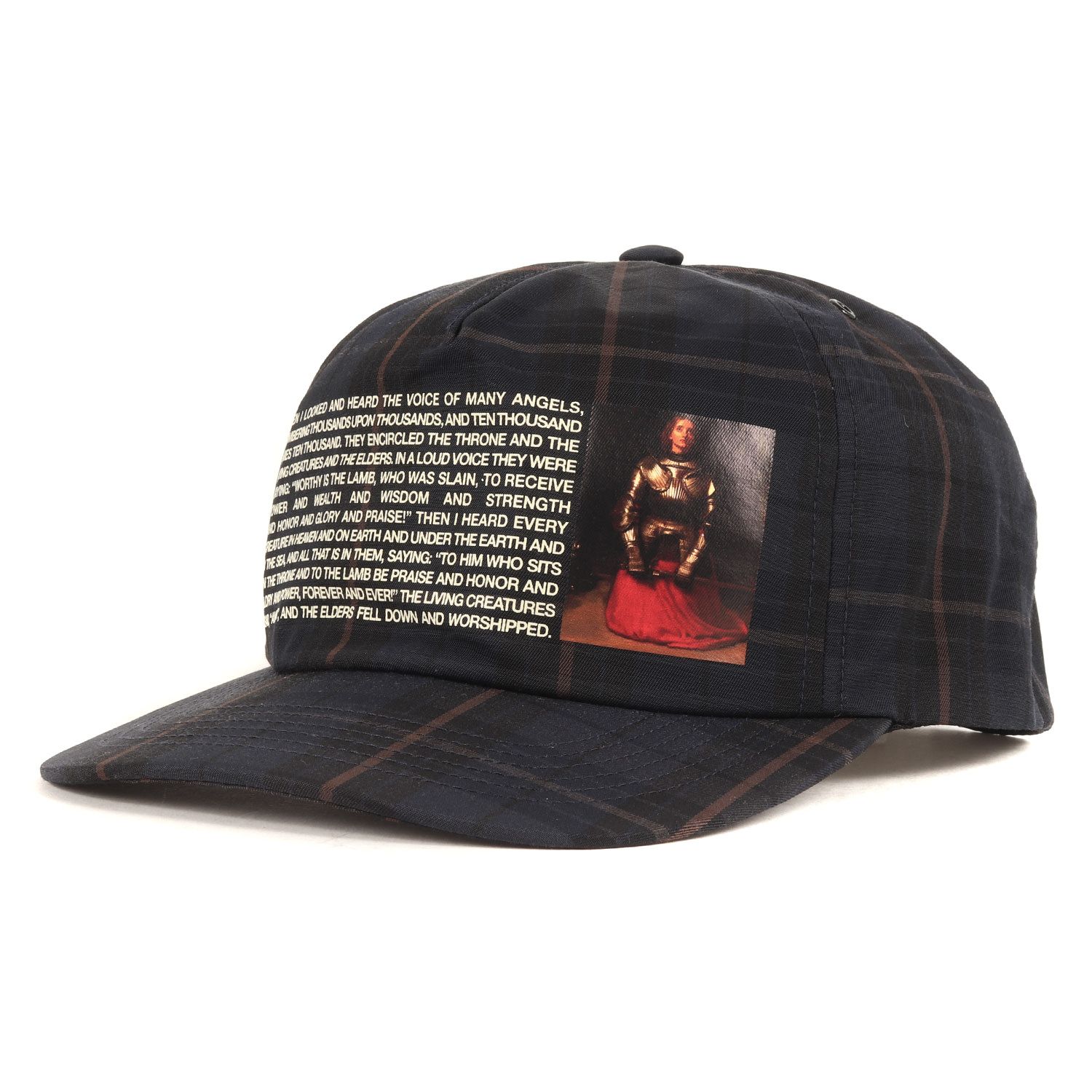 美品 Supreme シュプリーム キャップ 23SS ジャンヌ・ダルク チェック 5パネル キャップ Joan of Arc 5-Panel ブループレイド スナップバック 帽子 ストリート ブランド