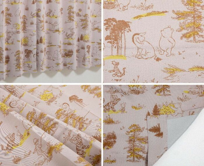 ディズニー クラッシックプー カーテン 2枚組 100×200cm SB-656-D